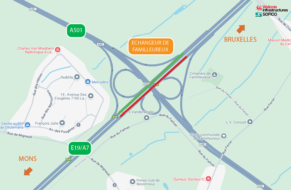 E19/A7 : dernière opération du chantier de réhabilitation du pont de l’échangeur de Familleureux