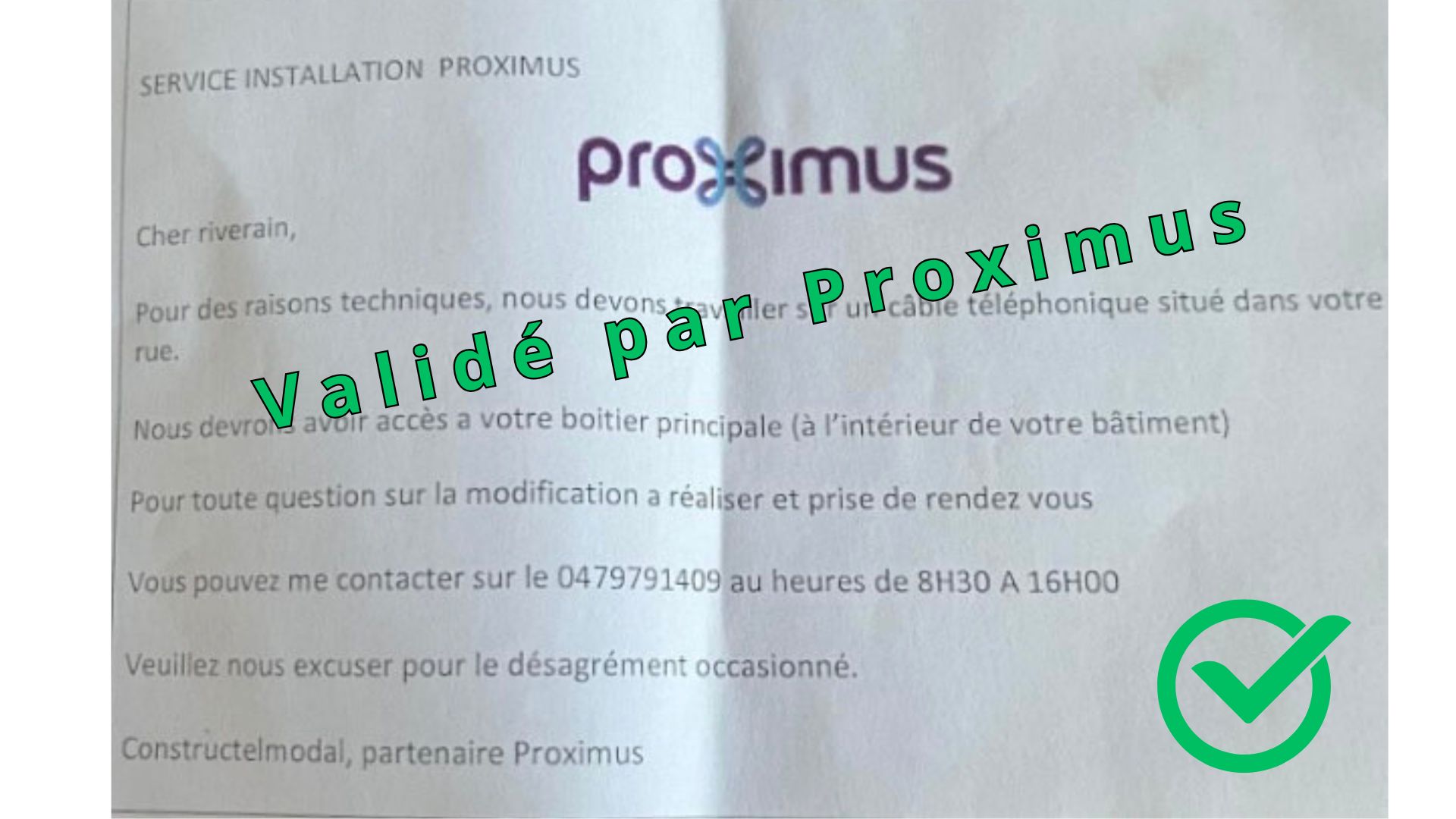 Soignies : la lettre provient de Constructel, ce n’est pas une arnaque