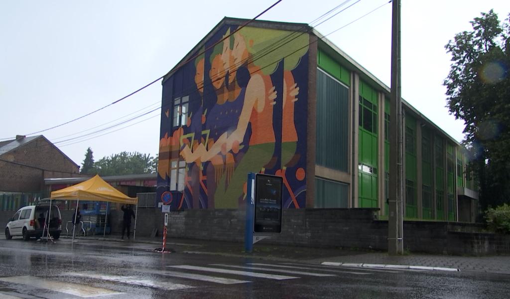 Strépy-Bracquegnies : une fresque murale sur l'Europe verte