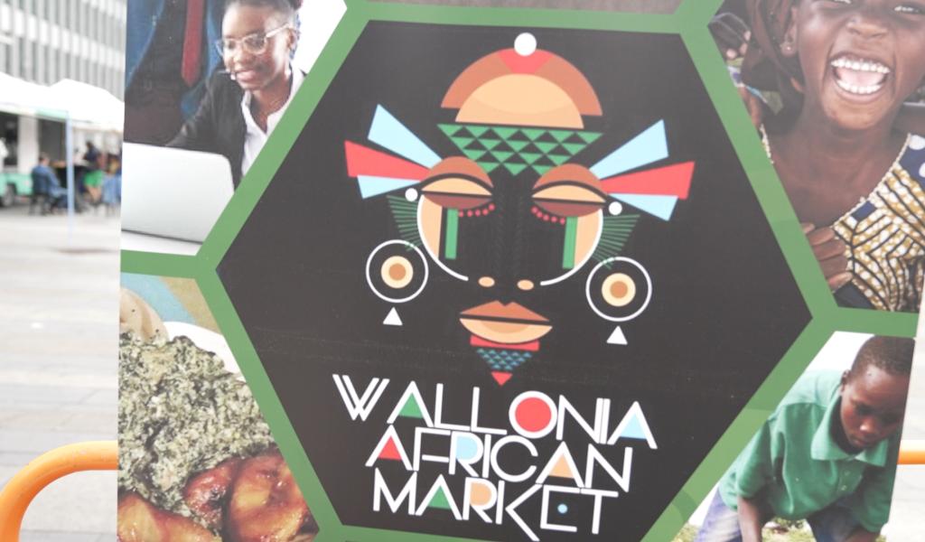 La Louvière: le Wallonia African Market sur la place communale