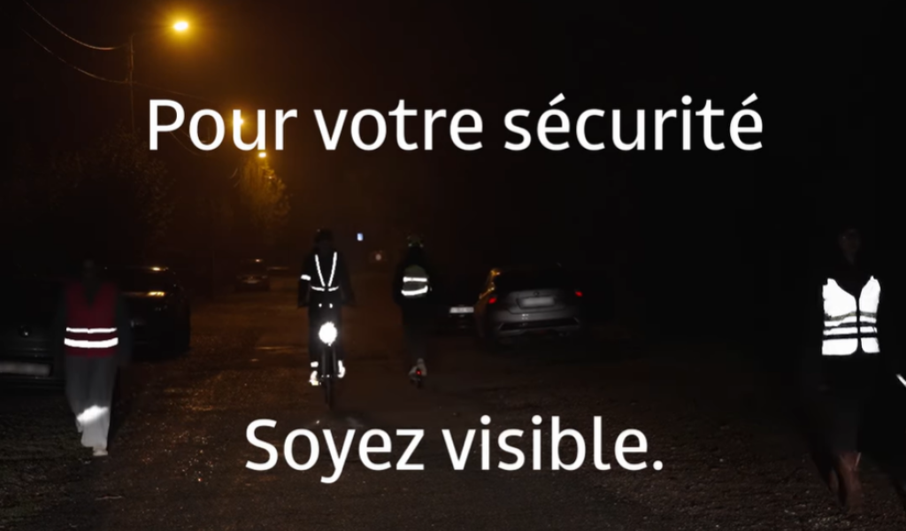 Sécurité routière : soyez bien visible en cette période plus sombre