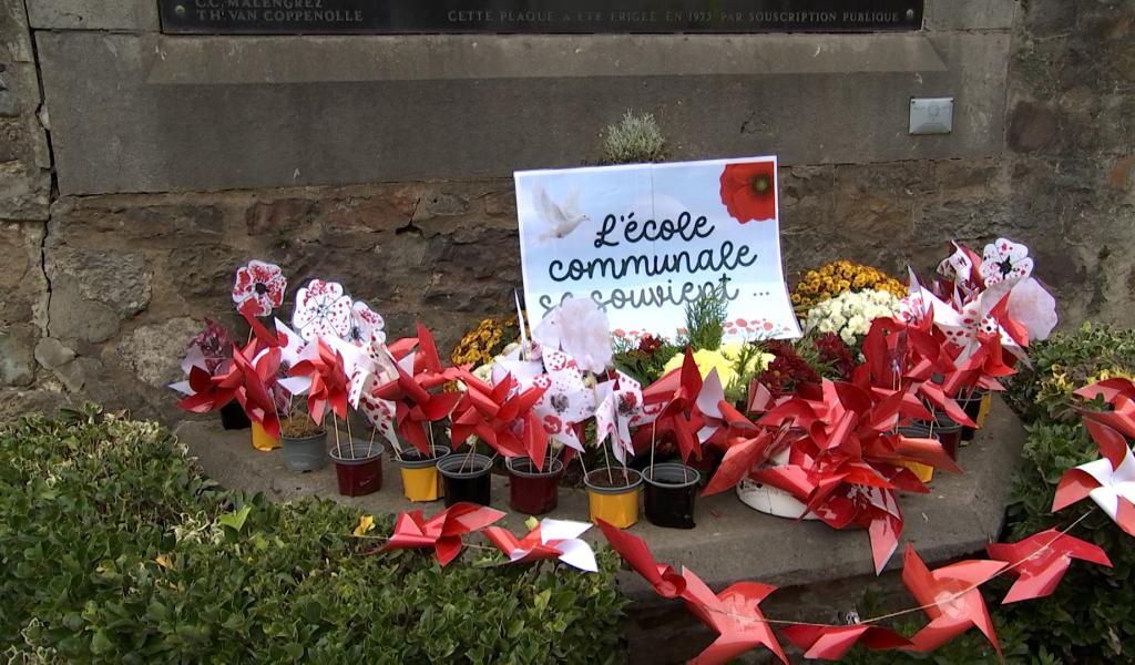 Estinnes : les élèves des écoles commémorent l'Armistice