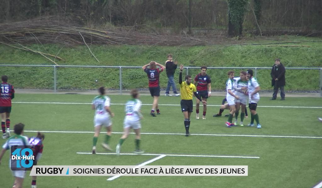 Rugby: le RC Soignies déroule face à Liège, des jeunes réussissent leurs débuts en D1