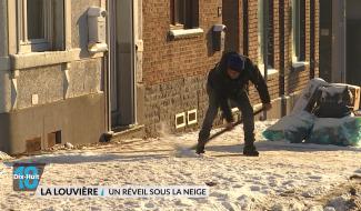 La Louvière : un réveil sous la neige